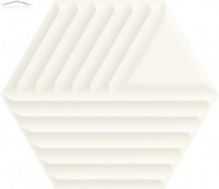 Плитка Ceramika Paradyz Woodskin Bianco Heksagon Struktura C (19,8х17,1)